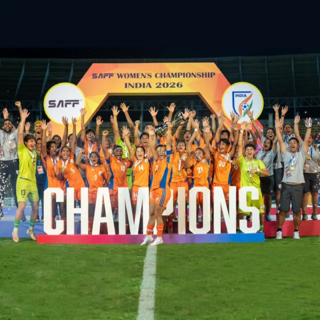 Congratulations, Blue Tigresses! 🇮🇳🏆
Champions of the SAFF Women’s Championship 2026!
The crown returns home. 💙

#GKFC #Malabarians #Indianfootball